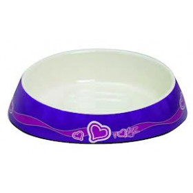 Rogz Bowls Purple Hearts Купичка за храна или вода 200 мл в лилав цвят